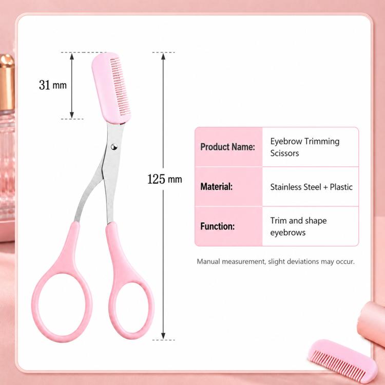 Eyebrow Scissors with Comb 2-in-1 Stainless Steel Curved Eyebrow Trimmer Scissors Beauty Shears for Women