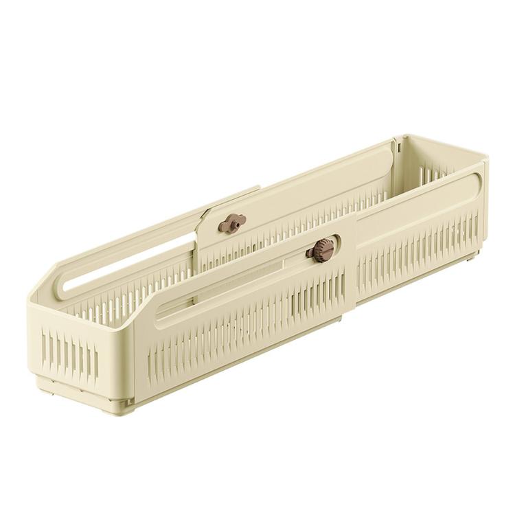 Expandable Drawer Organizer Bins Stackable Plastic Storage Baskets with Slider Lock, 10.5 x 9 x 28cm, 15 x 12 x 28cm, 20 x 15.5 x 28cm