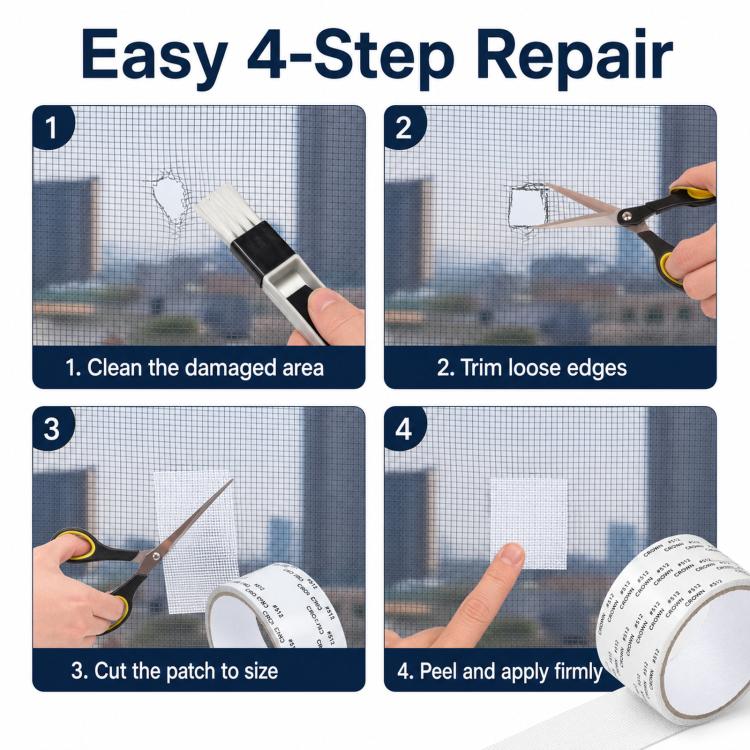 5cm x 2m Window Screen Repair Tape Strong Adhesive Screen Patch Fiberglass Mesh Repair Tape for Holes, Tears
