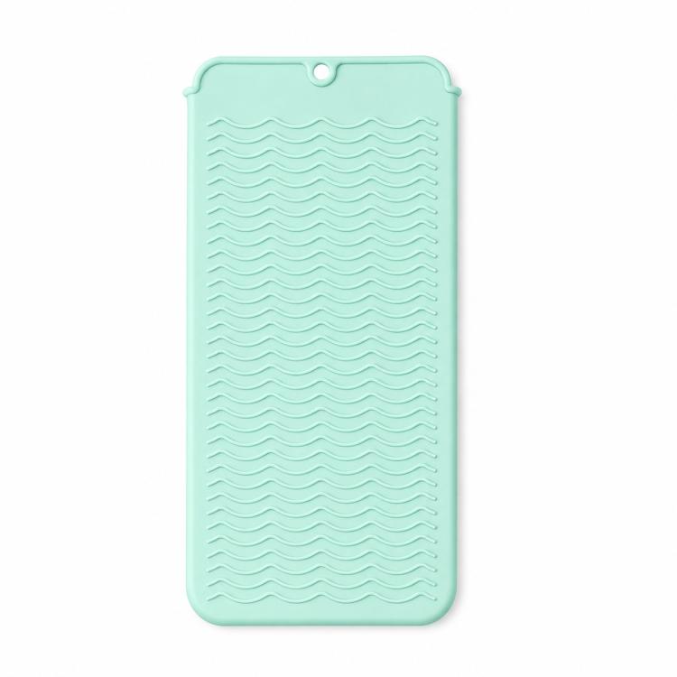 Heat Resistant Silicone Mat Pouch for Curling Iron & Flat Iron 2-in-1 Hot Hair Tool Travel Bag Organizer Non-Slip Double-Sided Wave Countertop Protective Pad for Hair Straightener
