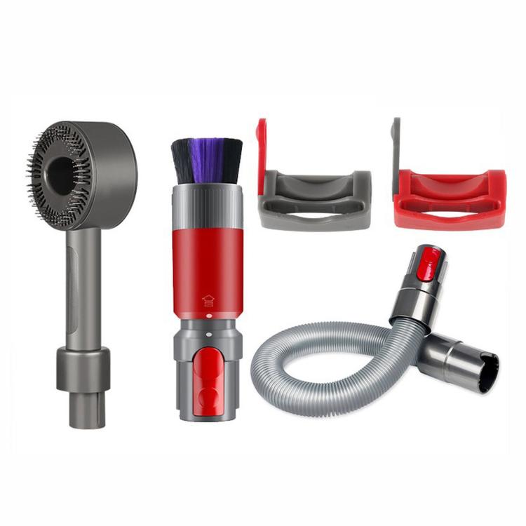Scratch-Free Dusting Brush Accessories Kit For Dyson V7 V8 V10 V11 V15 Vacuum Attachment Set, 3-in 1 Red, 3-in-1 Gray, 4-in-1 Red, 4-in-1 Gray