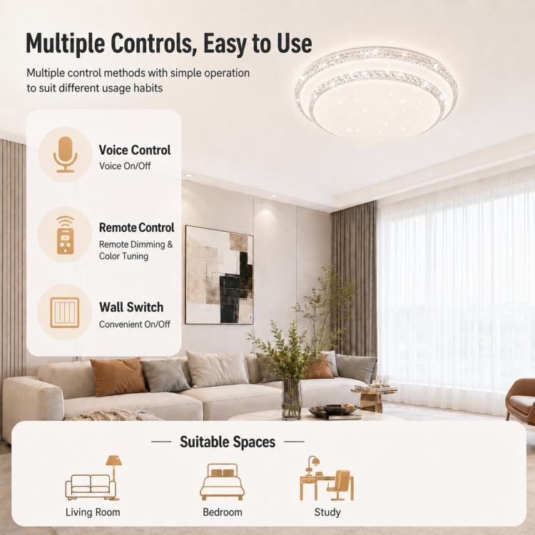 Living Room Main Light Home Eye-protecting Bedroom Chandelier