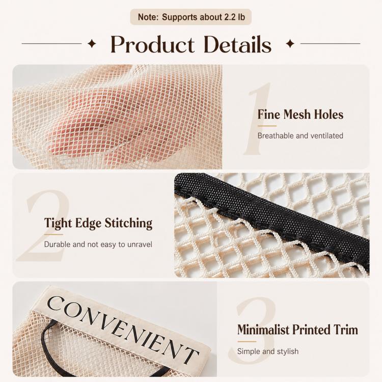 2pcs /Pack Grocery Bag Holder, Detachable Wall-Mount Mesh Storage Bag With Adhesive Hook And Loop, Elastic Plastic Bag Dispenser For Kitchen Cabinet Door