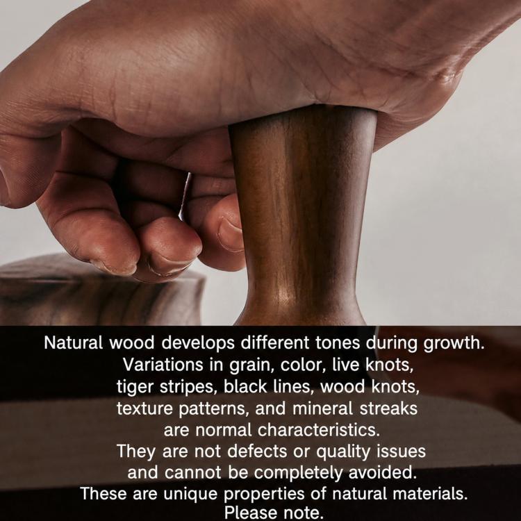 Solid Wood Handle Stainless Steel Constant Force Coffee Tamper, 51mm Threaded Bottom, 53mm Threaded Bottom, 58mm Threaded Bottom, 51mm Flat Bottom, 53mm Flat Bottom, 58mm Flat Bottom