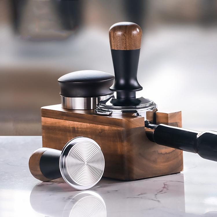 Walnut Wood Handle Coffee Constant Force Tamper, 51mm Threaded Bottom, 53mm Threaded Bottom, 58mm Threaded Bottom, 51mm Flat Bottom, 53mm Flat Bottom, 58mm Flat Bottom