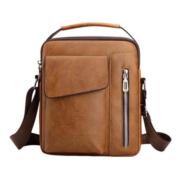 Men Vintage Business Shoulder Bag, Large Capacity Casual Crossbody Bag