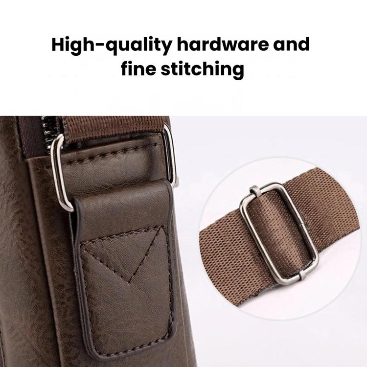 Men Vintage Business Shoulder Bag, Large Capacity Casual Crossbody Bag