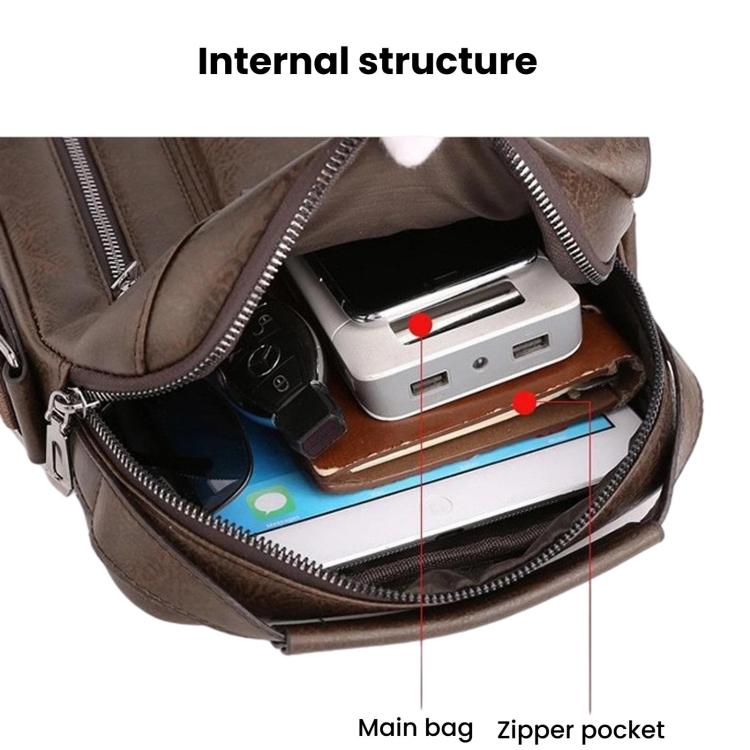 Men Vintage Business Shoulder Bag, Large Capacity Casual Crossbody Bag