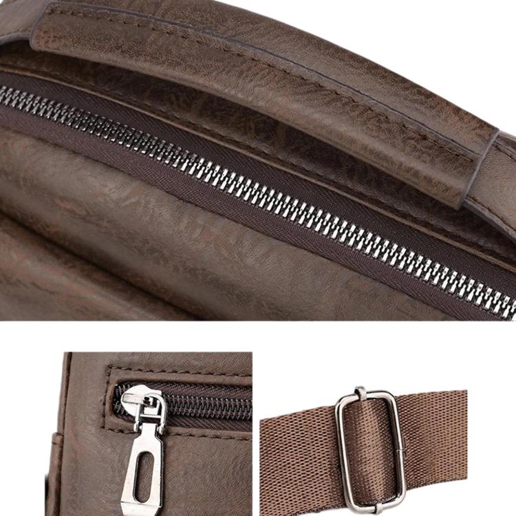Men Vintage Business Shoulder Bag, Large Capacity Casual Crossbody Bag