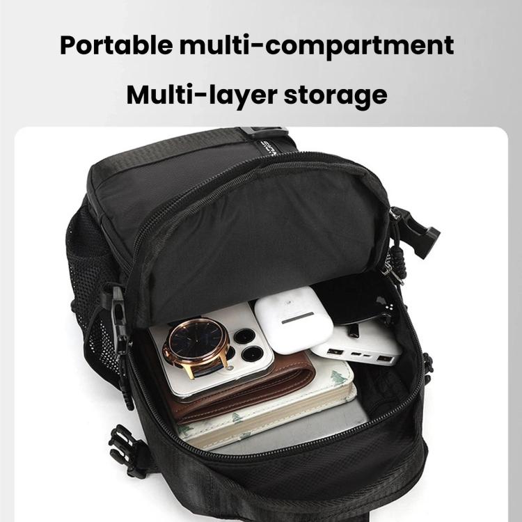 Portable Men Sports Chest Bag, Large Capacity Casual Shoulder Bag