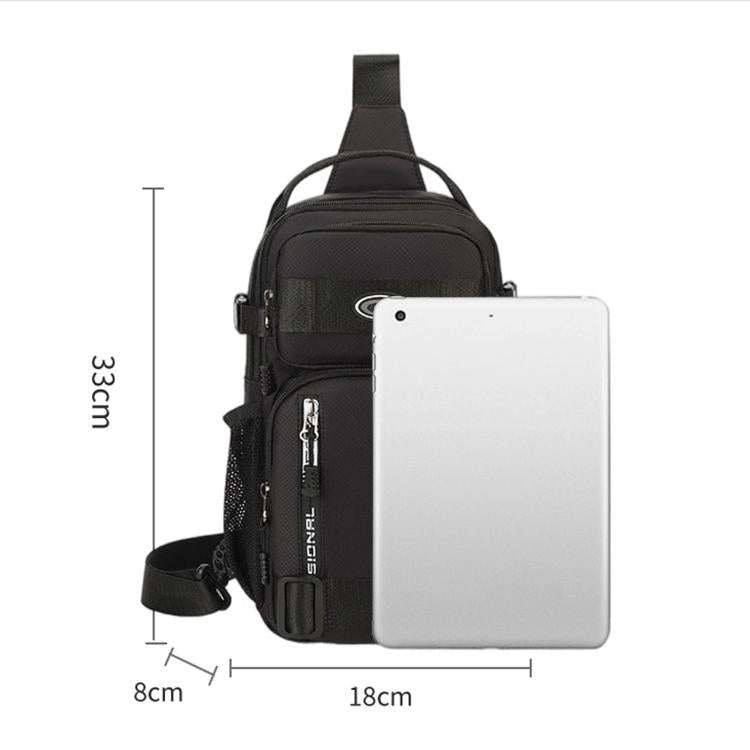 Portable Men Sports Chest Bag, Large Capacity Casual Shoulder Bag