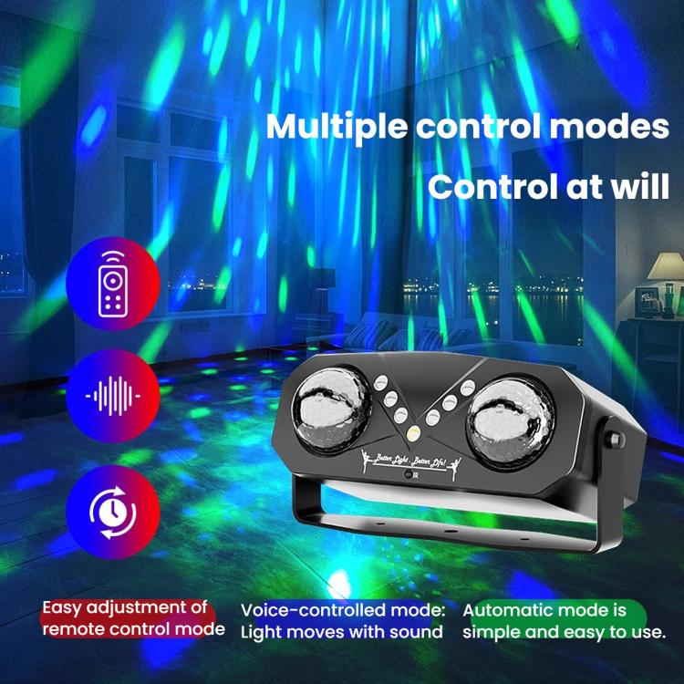 EMS-38 LED Double Magic Ball Stage Light, Colorful Rotating Laser Atmosphere Lamp, USB, US Plug, EU Plug
