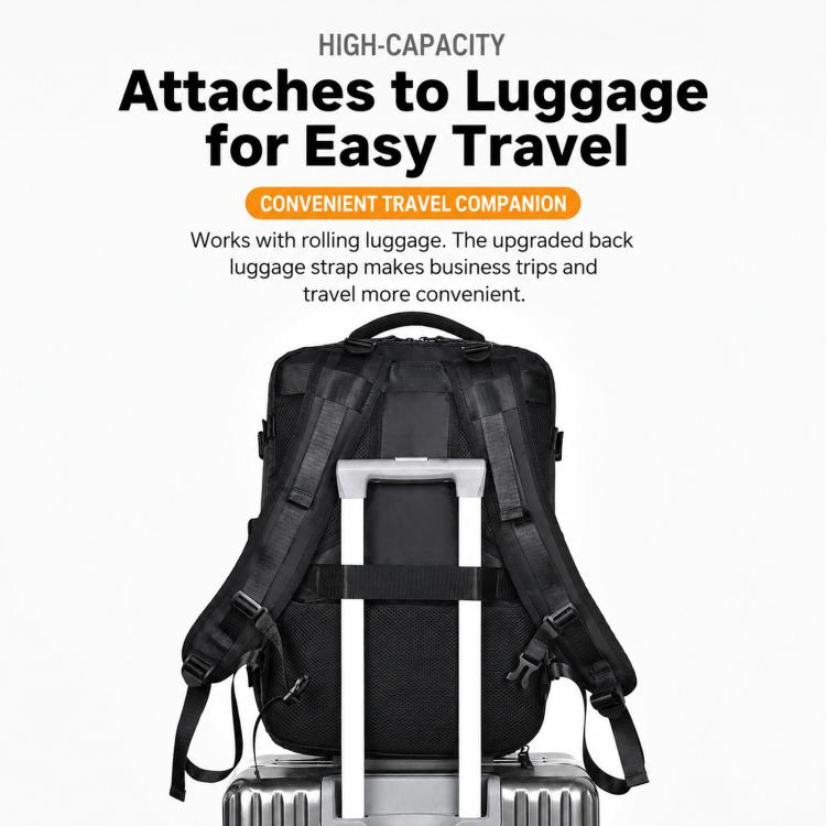 WEIXIER B695 Business Backpack Multi-Purpose Travel Bag Expandable Business Laptop Bag