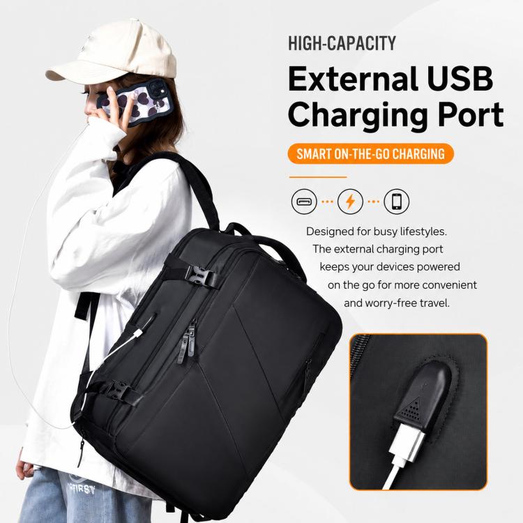 WEIXIER B695 Business Backpack Multi-Purpose Travel Bag Expandable Business Laptop Bag