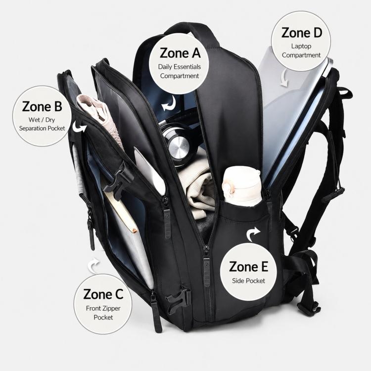 WEIXIER B695 Business Backpack Multi-Purpose Travel Bag Expandable Business Laptop Bag