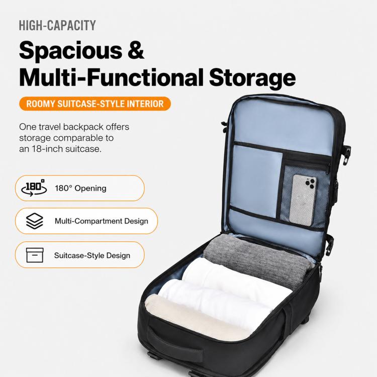 WEIXIER B695 Business Backpack Multi-Purpose Travel Bag Expandable Business Laptop Bag