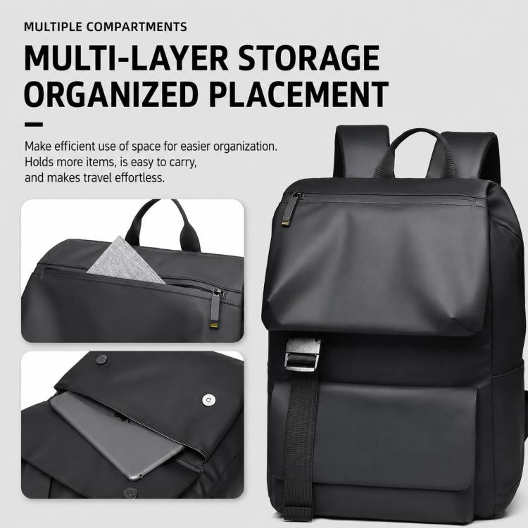 WEIXIER WD2625 Large Capacity Minimalist Waterproof Men Backpack Business Laptop Ba