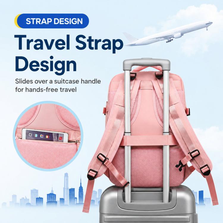 Women Men Travel Backpack Carry-On with Laptop Compartment & USB Port, Shoe Storage, Wet/Dry Separation, Waterproof Large Capacity Daypack