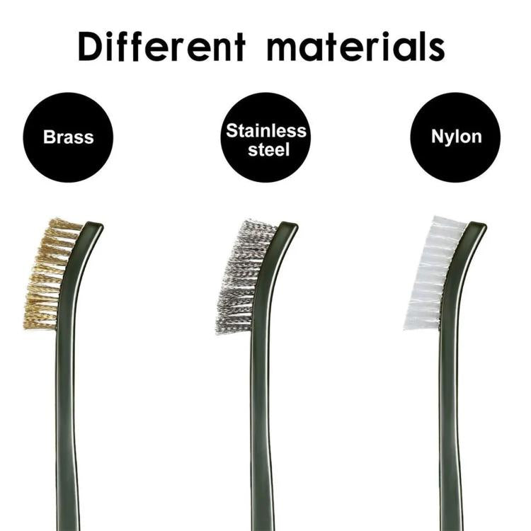 Dual-Ended Cleaning Brush For Removing Dirt Rust, G122 3-Piece Set