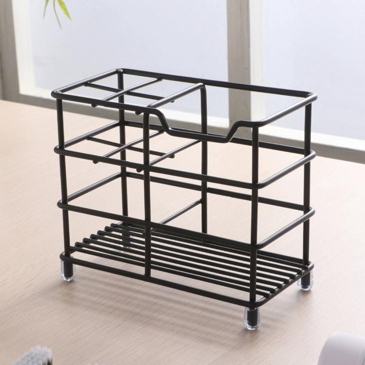 Toothbrush Razor Storage Rack Wrought Iron Oral Care Skincare Accessories Square Holder