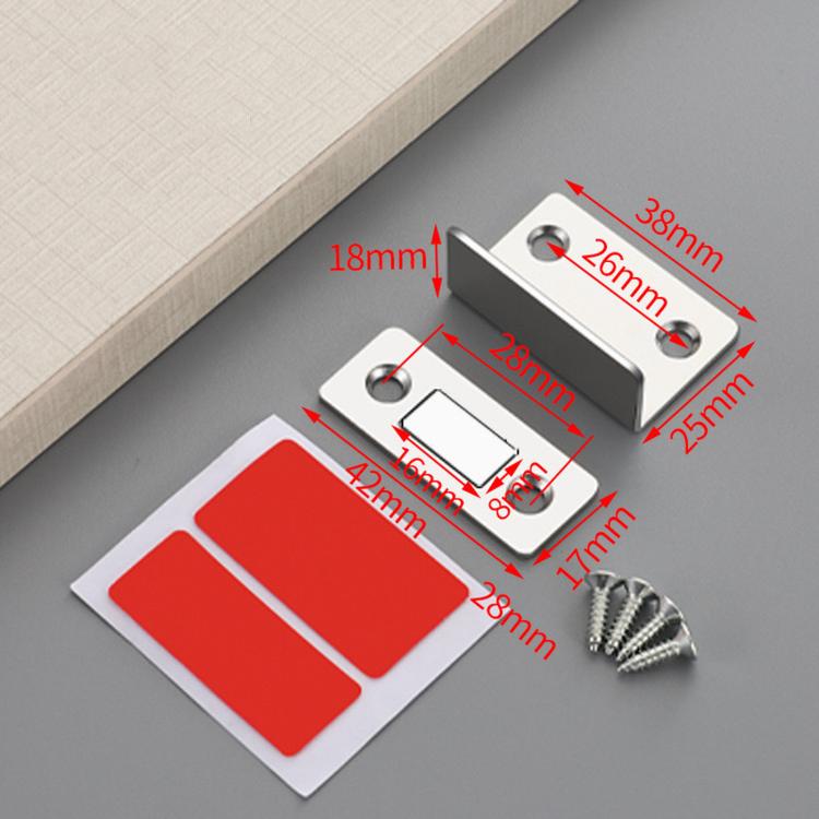 2pcs  /Pack Ultra-thin Invisible L-Shaped Magnetic Door Stopper For Sliding Doors