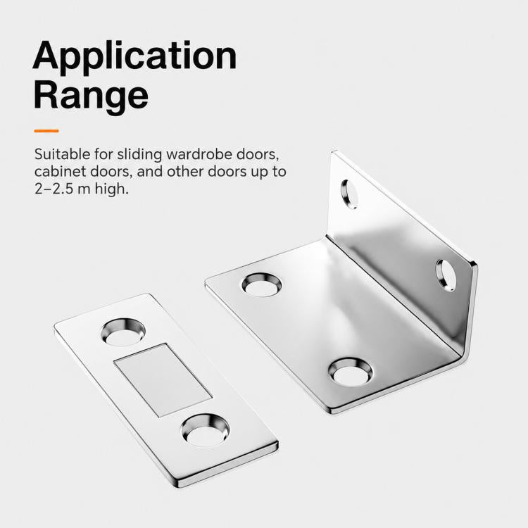 2pcs  /Pack Ultra-thin Invisible L-Shaped Magnetic Door Stopper For Sliding Doors