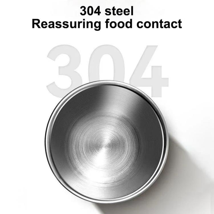 LsCook 4pcs Mini 304 Stainless Steel Portable Dip Seasoning Container 80ml With Lid Bear Dish