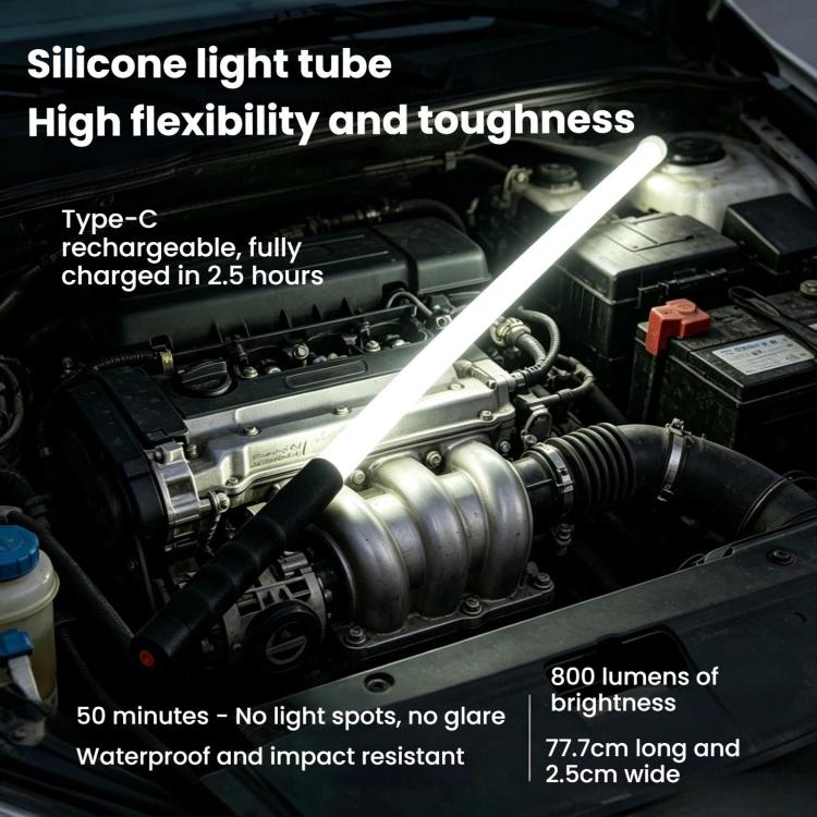 Automotive Repair Outdoor Multifunctional Flexible LED Silicone Light Strip, Black, Blue