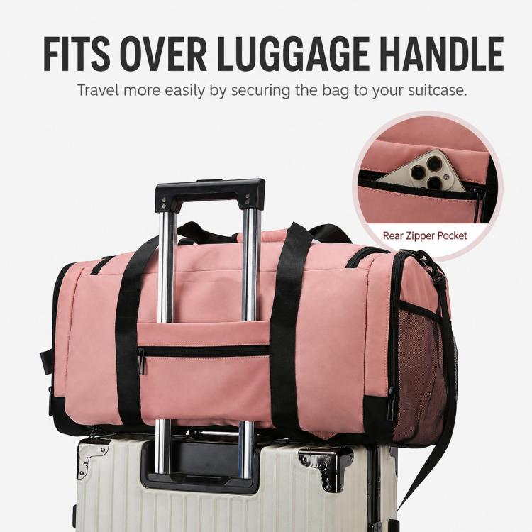 3-Way Convertible Sports Gym Bag With Shoe Compartment Water-Resistant Travel Duffle Backpack With Wet Pocket For Men Women