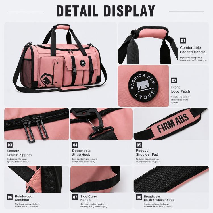 3-Way Convertible Sports Gym Bag With Shoe Compartment Water-Resistant Travel Duffle Backpack With Wet Pocket For Men Women