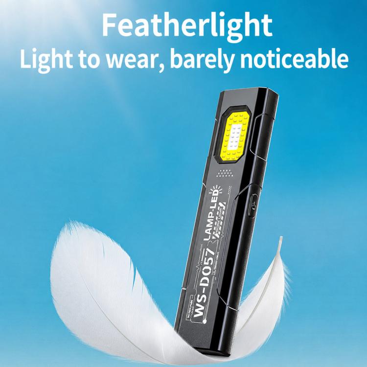 WS-D057 Ultra-Thin Multifunctional COB High Bright Flashlight Outdoor Portable Clip-On Magnetic LED Work Light, WS-D057