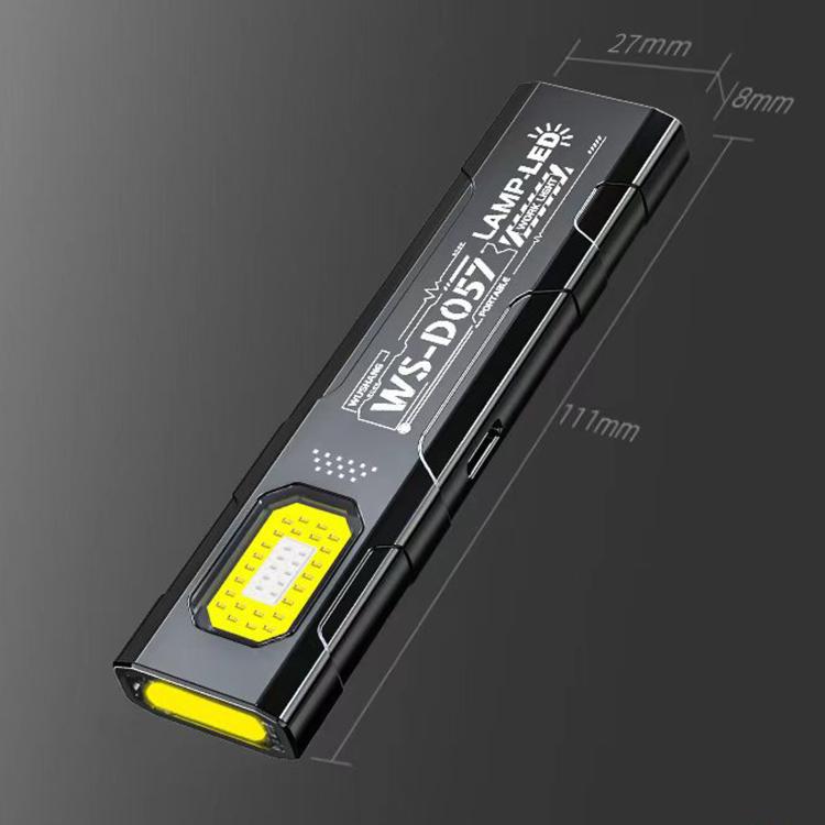 WS-D057 Ultra-Thin Multifunctional COB High Bright Flashlight Outdoor Portable Clip-On Magnetic LED Work Light, WS-D057