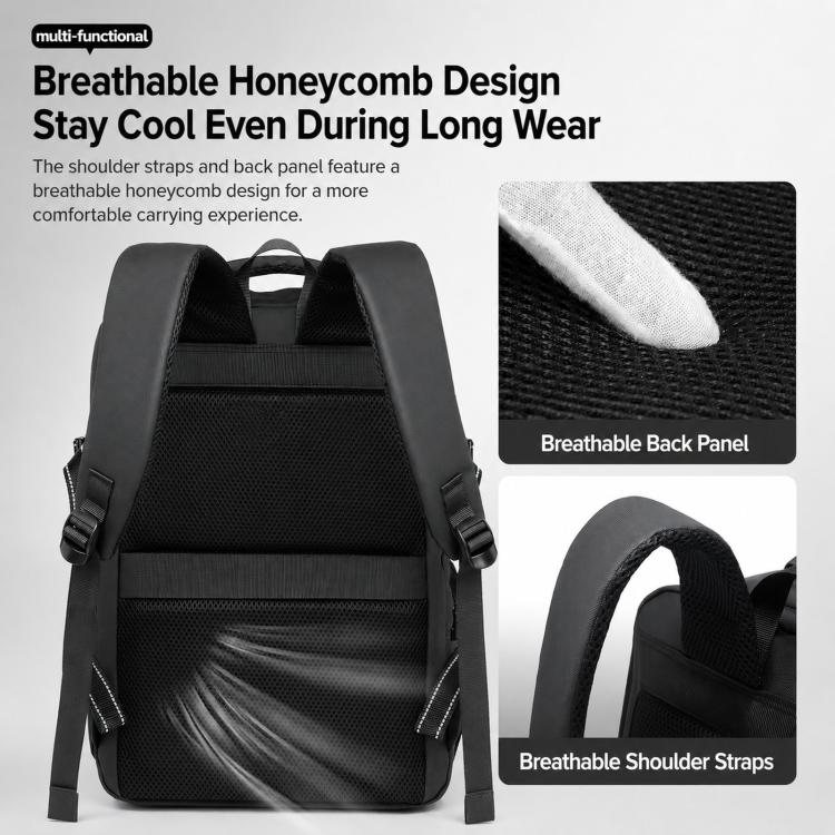 WEIXIEER B927 Men Minimalist Large-Capacity Backpack Waterproof Oxford Fabric Business Laptop Bag