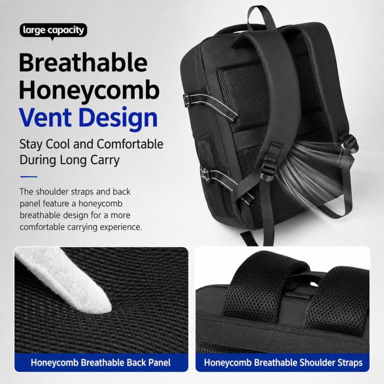 WEIXIER B928 Men Large-Capacity Waterproof Oxford Fabric Laptop Backpack Multifunctional Travel Bag