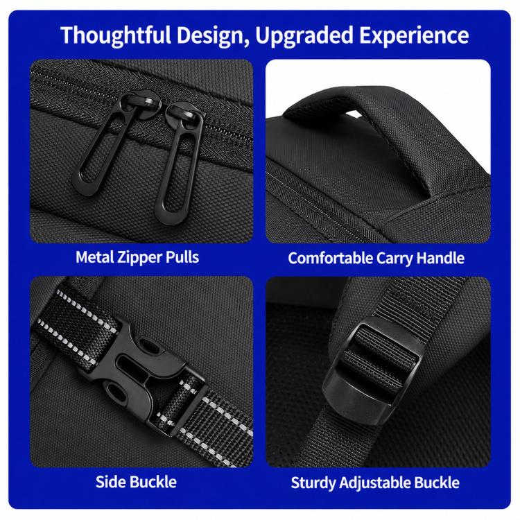 WEIXIER B928 Men Large-Capacity Waterproof Oxford Fabric Laptop Backpack Multifunctional Travel Bag