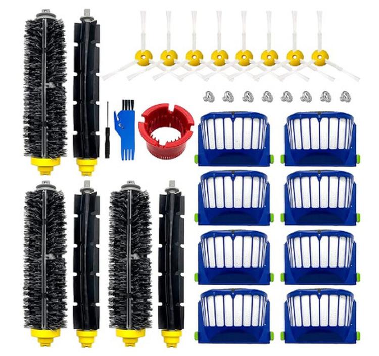 24 In 1 Replacement Parts For iRobot Roomba 600 Series 690 694 650 620 660 651 614 Vacuum Replenishment Kit, 24 In 1