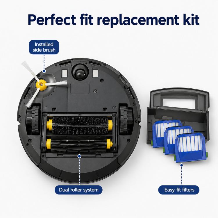 24 In 1 Replacement Parts For iRobot Roomba 600 Series 690 694 650 620 660 651 614 Vacuum Replenishment Kit, 24 In 1