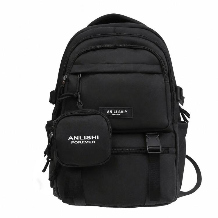 ANLISHI Aesthetic School Backpack Bookbag with Detachable Coin Pouch for Teens College Campus