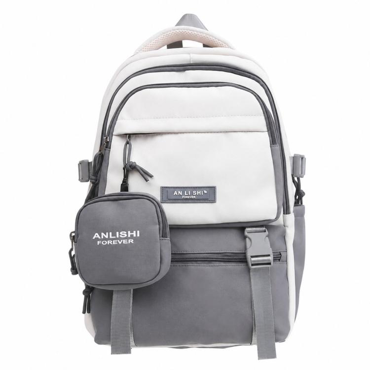 ANLISHI Aesthetic School Backpack Bookbag with Detachable Coin Pouch for Teens College Campus