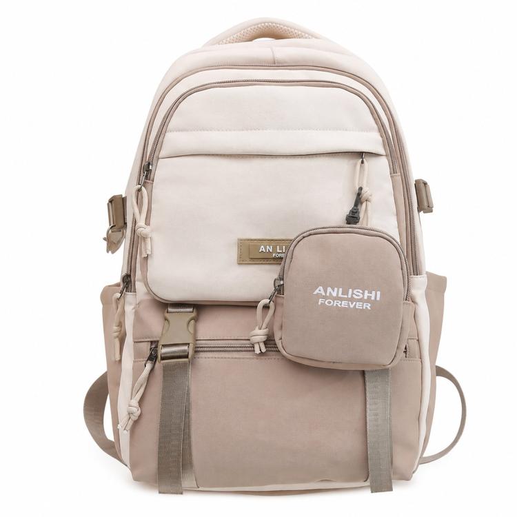 ANLISHI Aesthetic School Backpack Bookbag with Detachable Coin Pouch for Teens College Campus