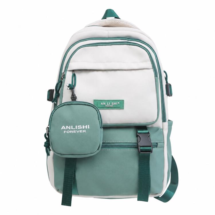 ANLISHI Aesthetic School Backpack Bookbag with Detachable Coin Pouch for Teens College Campus