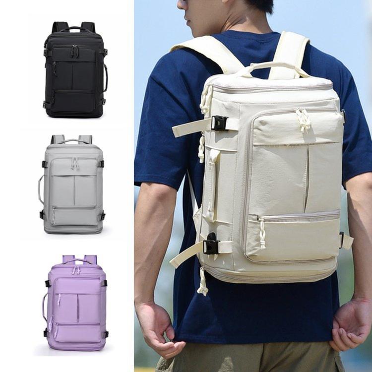 Expandable Travel Backpack Flight Approved Carry On Gym Backpack with Shoe Compartment USB Port