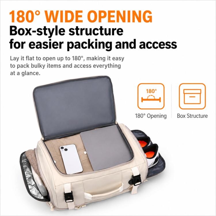 Expandable Travel Backpack Flight Approved Carry On Gym Backpack with Shoe Compartment USB Port