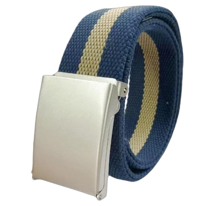 Rainbow Canvas Web Belt Striped Casual Flip-Top Buckle Belt With Bottle Opener, 120cm