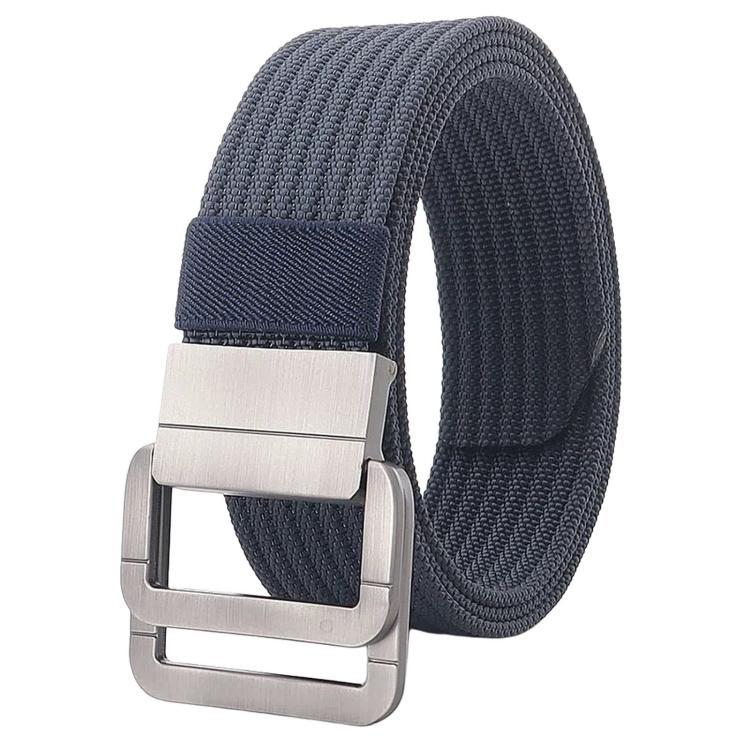 Casual Nylon Belt With Automatic Alloy Buckle Men Women Belt, 120cm