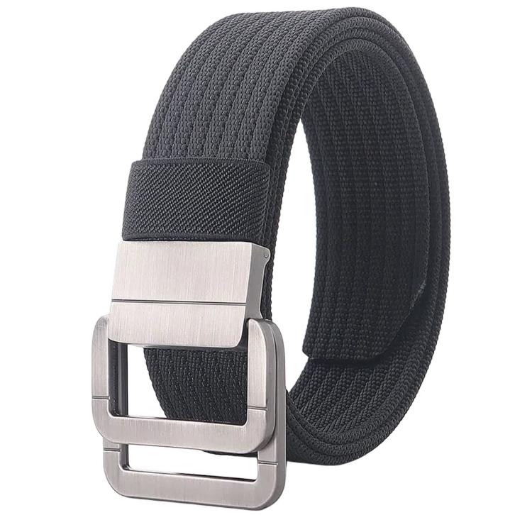Casual Nylon Belt With Automatic Alloy Buckle Men Women Belt, 120cm
