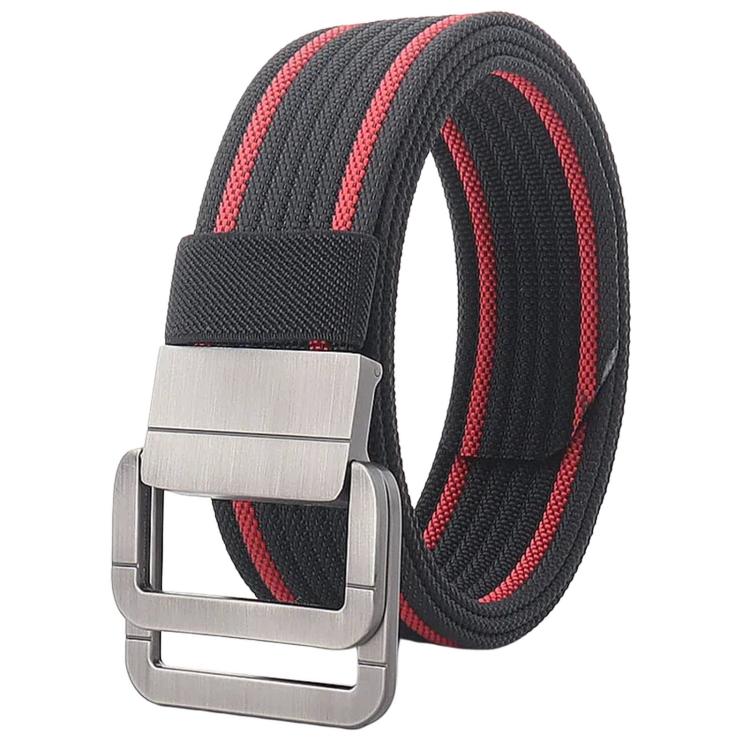 Casual Nylon Belt With Automatic Alloy Buckle Men Women Belt, 120cm