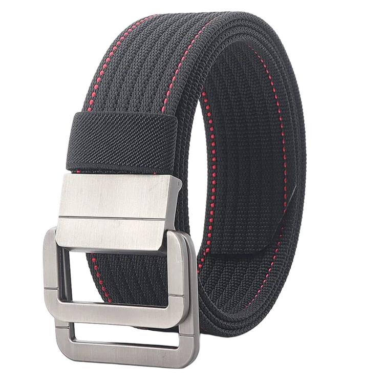 Casual Nylon Belt With Automatic Alloy Buckle Men Women Belt, 120cm