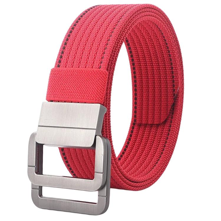 Casual Nylon Belt With Automatic Alloy Buckle Men Women Belt, 120cm