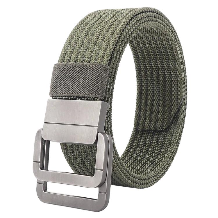 Casual Nylon Belt With Automatic Alloy Buckle Men Women Belt, 120cm